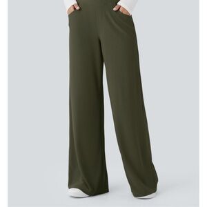 HALARA Olive Wide-Leg Pants
